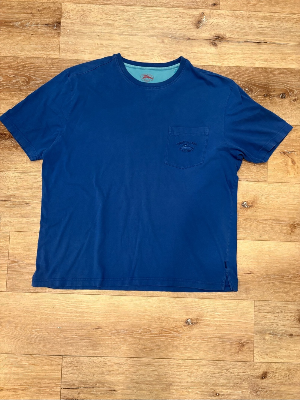 Men’s Tommy Bahama Deep Blue Short Sleeve Pocket Tee-100% Cotton-XL